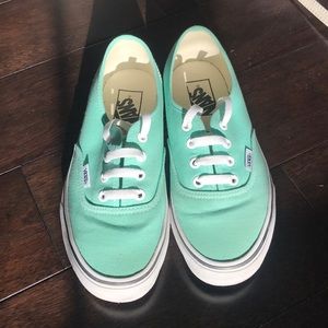 Sea Green/ Mint Vans Authentic